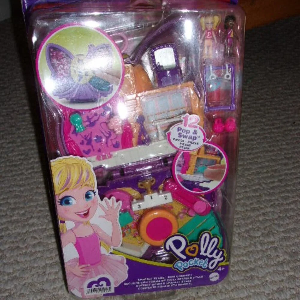New MATTEL Polly Pocket Sparkle Stage Bow